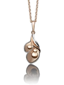 

Yuz platinum pendant in red gold