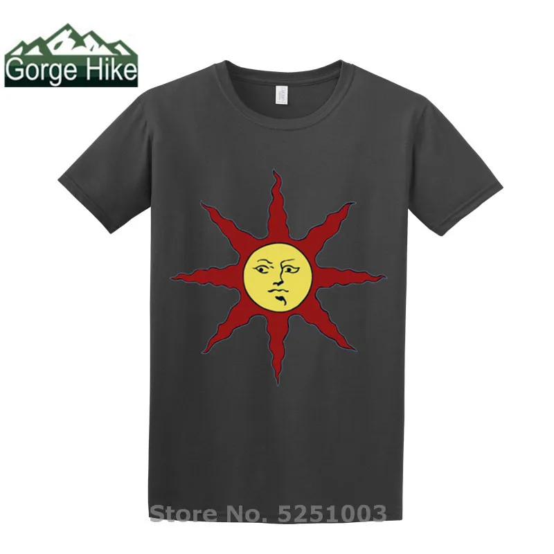 Мужская футболка с коротким рукавом Dark Souls Solaire Of Astora принтом хвалю солнца игра