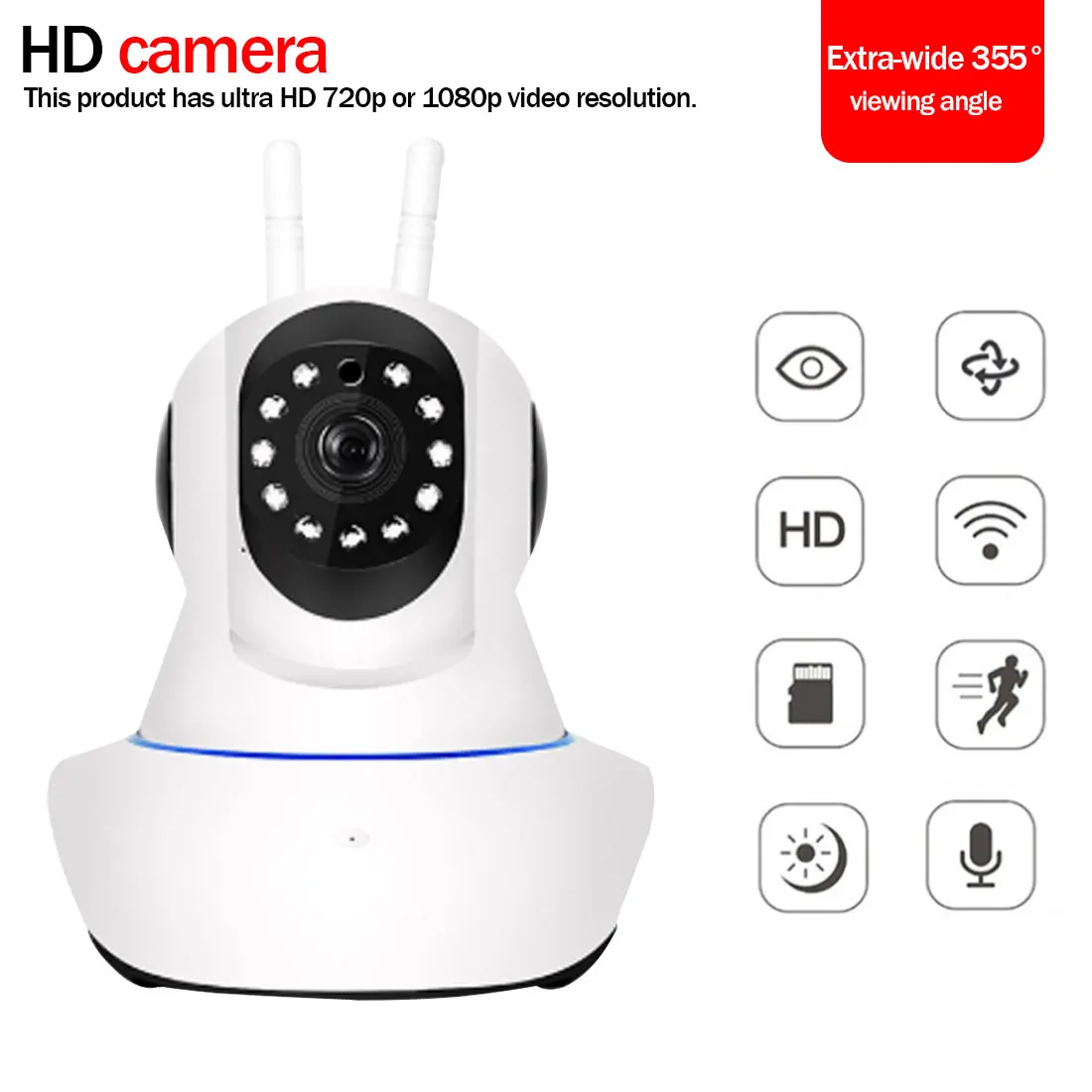1080P 720P Беспроводная ip-камера, домашняя камера безопасности, камера наблюдения, ночное видение, ip-камера, детский монитор