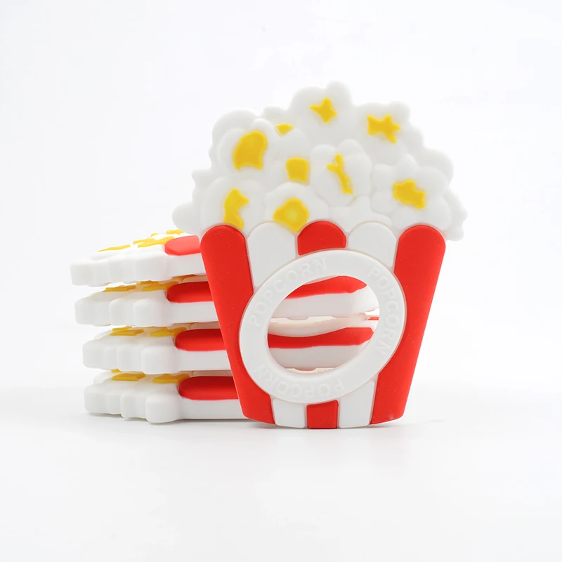1 шт. силиконовый Прорезыватель для зубов Popcorn аксессуары ожерелья детские