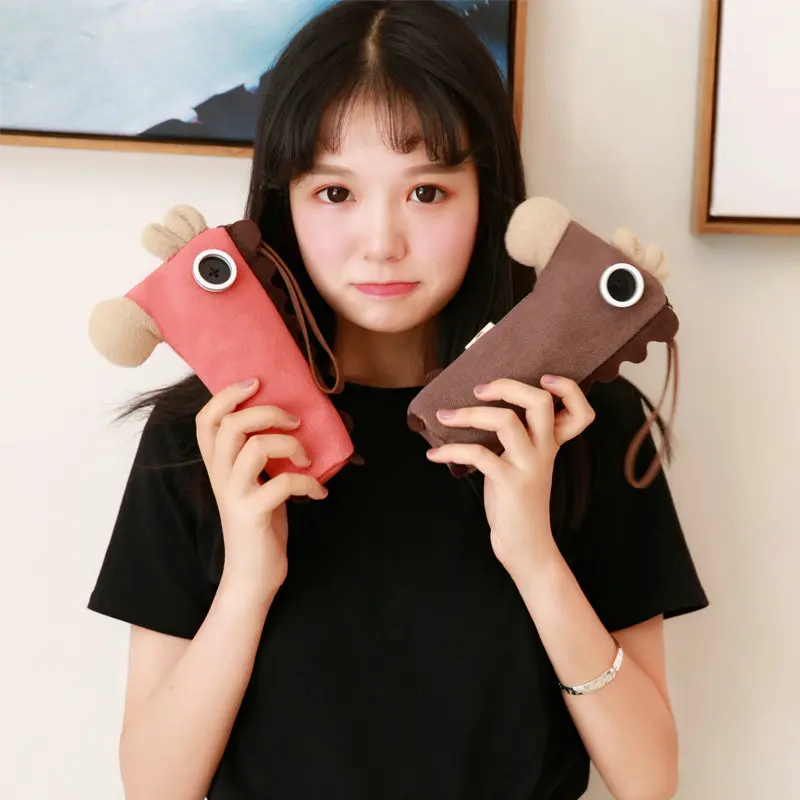 

Coconut Horse Pencil Case Stationery Canvas Pen Bag Large Capacity Multi-functional Pencil Case Animal Cute Stereo