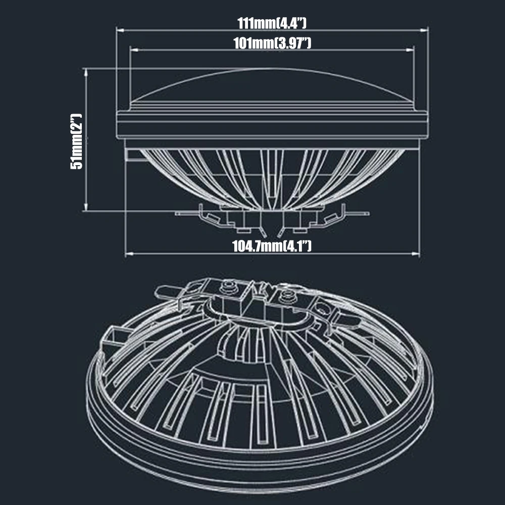 GE 4509 светодиодный фонарь для посадки, замена 10-30 В постоянного тока, светодиодный рабочий свет для такси и автобуса, трактор, передние фары x2pcs/партия