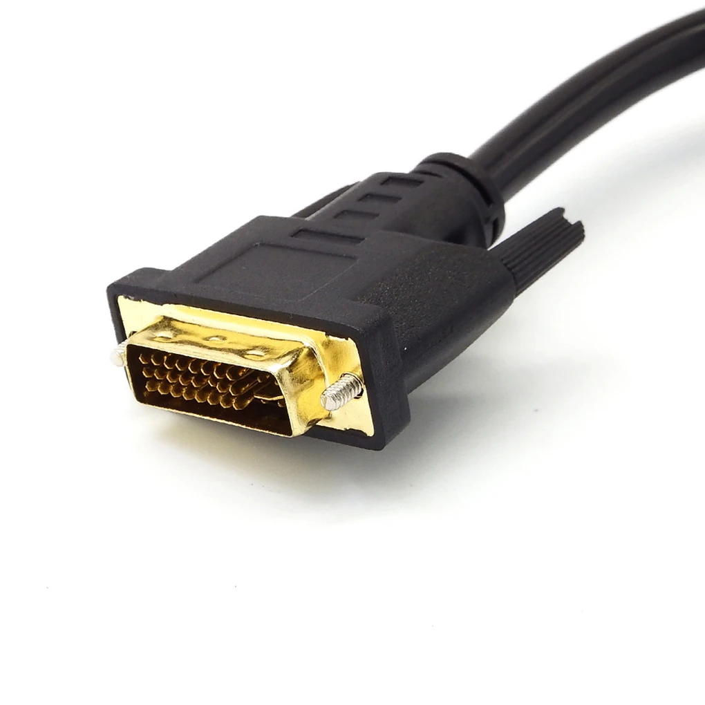 DVI-I-разветвитель для кабеля VGA 1 Мужской вход 2 Женский Выход адаптер Шнур Компьютерные аксессуары