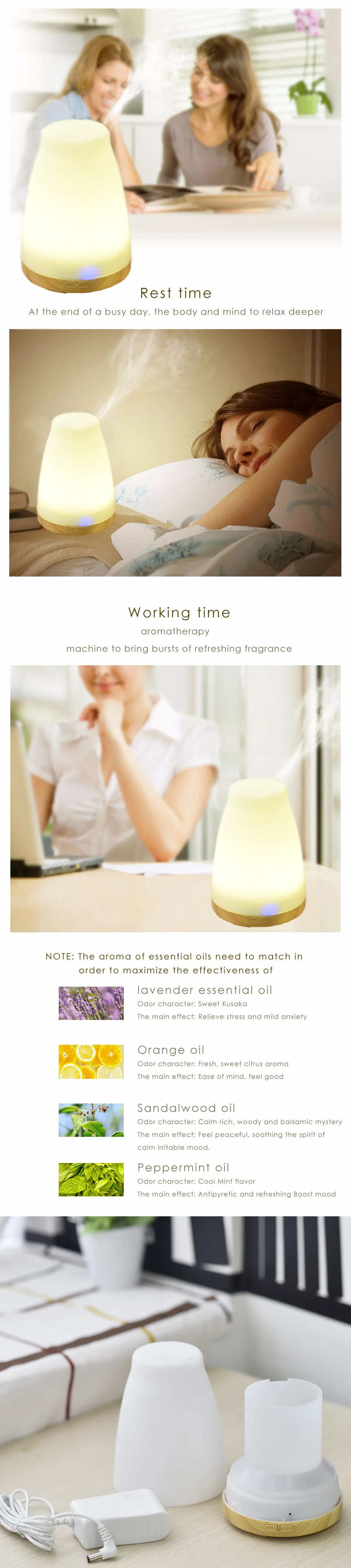 100ML Aromatherapy fragrance air scent electric diffuser Ultrasonic Humidifier essential oil Aroma Diffuser Mist Maker fogger
