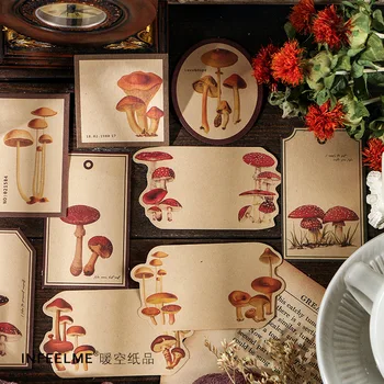 

30 Pcs/pack Vintage Stationery Paper Memo Pad Retro Mushroom Writing Paper Old Style Poetry Note Card