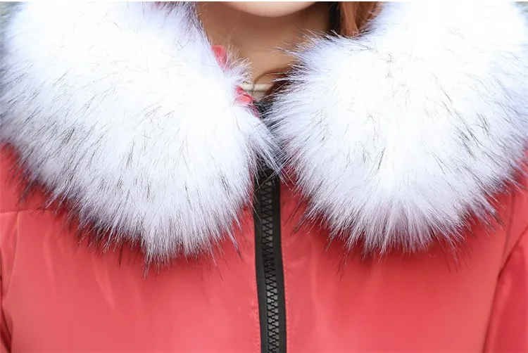 Down cotton jacket Women Winter Parkas Plus size XL-7XL Fur collar Hooded Thicken Long Cotton-padded jacket 120kg can wear 2915
