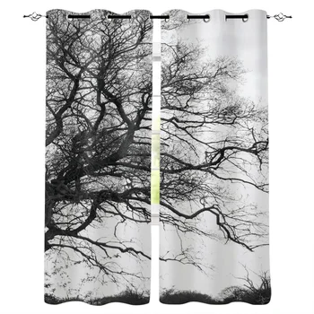 

Curtains for Bedroom Black And White Branches Window Curtains Living Room Luxury Home Decor Curtains for Living Room