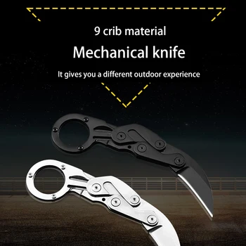 

Stainless Steel Outdoor Survival High Strength Pocket Foldable Multifunction Mechanical Folding Camping Tools Cutting Rope Knife