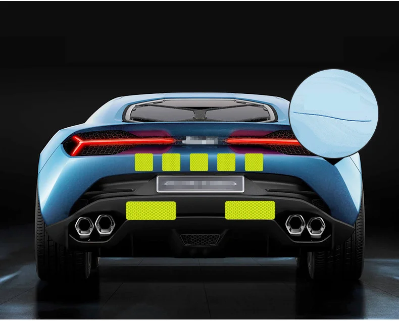 Автомобильный Стайлинг наклейка Светоотражающая наклейка для колеса автомобиля бровь/дверь/задний бампер Предупреждение ющий светильник безопасности отражатель Защитная Наклейка