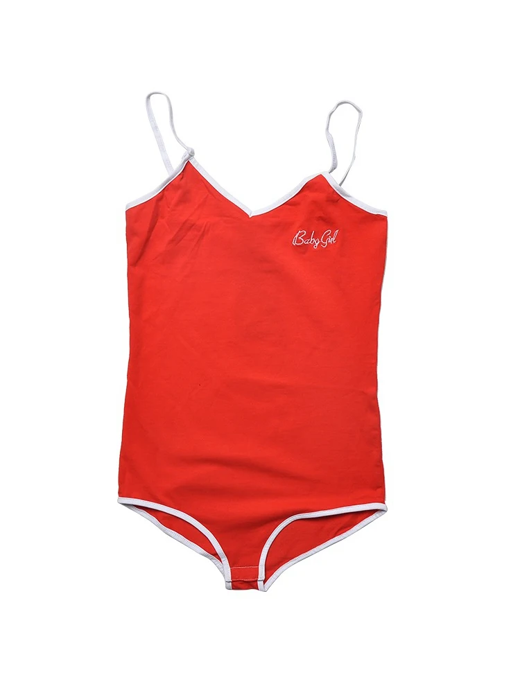 bodysuit Детская одежда в стиле хип-хоп для девочек; красный комбинезон; джинсовая куртка; одежда для сцены; костюмы для джазовых танцев; одежда для выступлений в уличном стиле; DQS2693 - Цвет: bodysuit