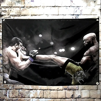 

Boxing sport exercise poster Tapestry Wall Hanging Wall Carpet Bohemian Stadium Gym Home Decor Tapestries Wall Cloth Flag Banner