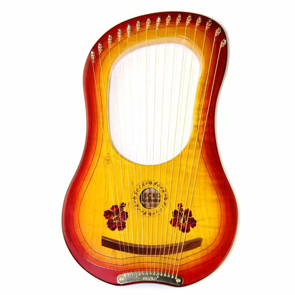 GECKO 15-String деревянный Лира Арфы металлические струны Канада клен струнный инструмент с сумкой для переноски
