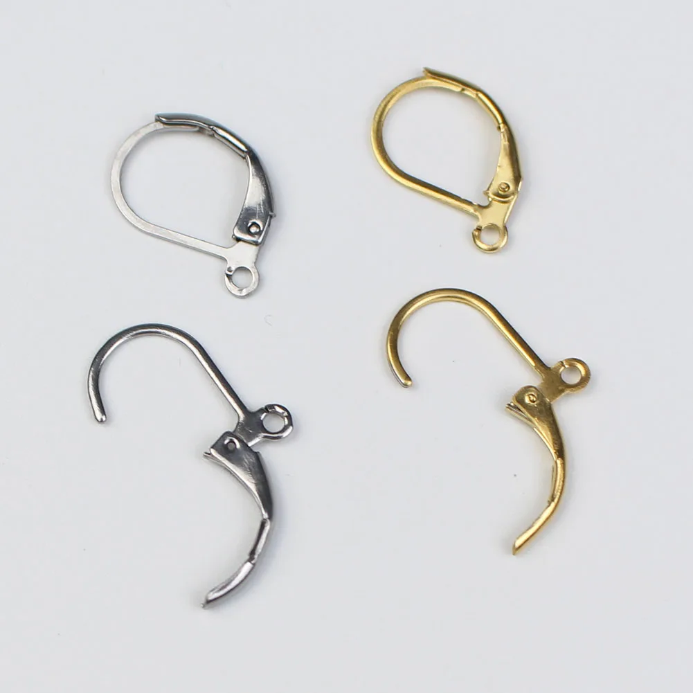Крючки для сережек из нержавеющей стали с французским рычагом базовые обручи