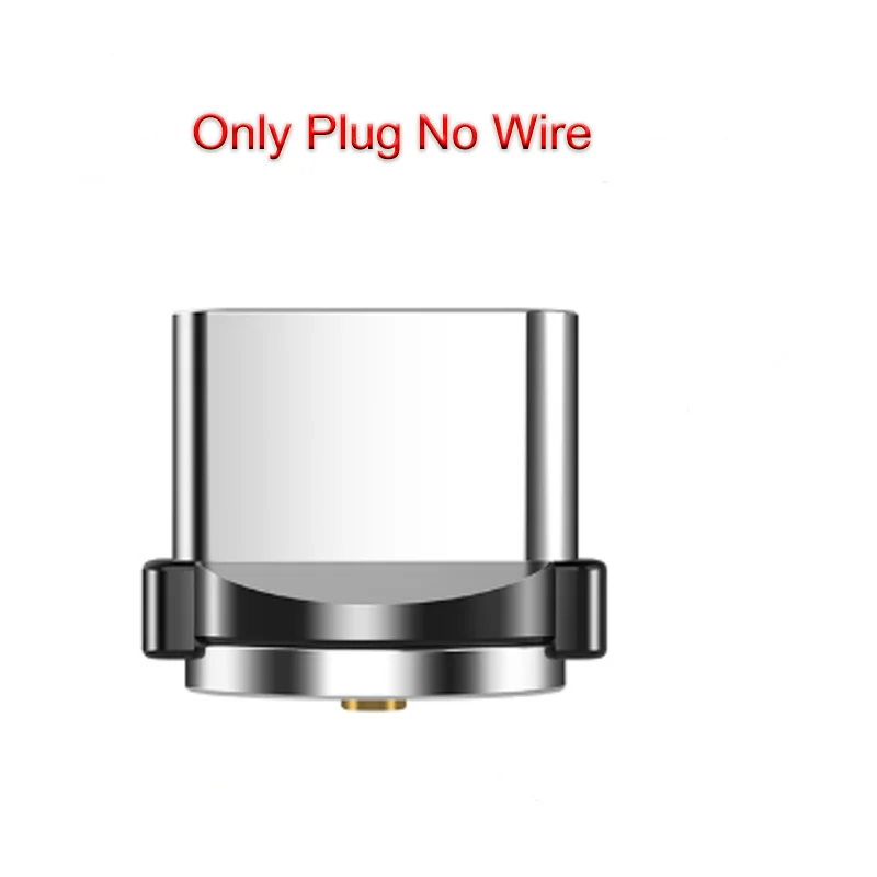 1 м светодиодный магнитный кабель с потоковым освещением для iPhone Xs Max 8 7 Plus Micro usb type C кабель для быстрой зарядки для samsung A6 A8 Plus - Цвет: Only Plug No Wire