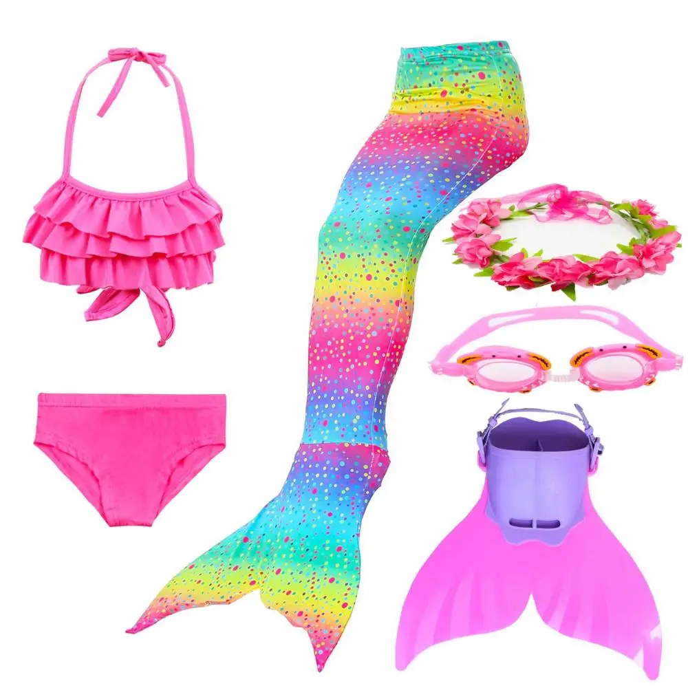 2019-Girl-s-Mermaid-Tail-for-Kids-Swimming-Bating-Suit-Costume-Swimsuit-Swimmable-Cosplay-Bikini-Set(10)
