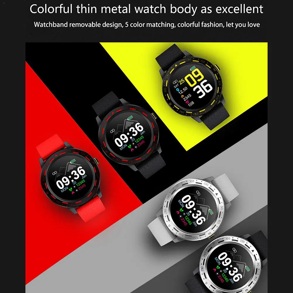 Умные часы S18, умный Браслет, многоцветные, водонепроницаемые, полный сенсорный экран, долгий режим ожидания, фитнес-браслет, спортивные часы, умные часы