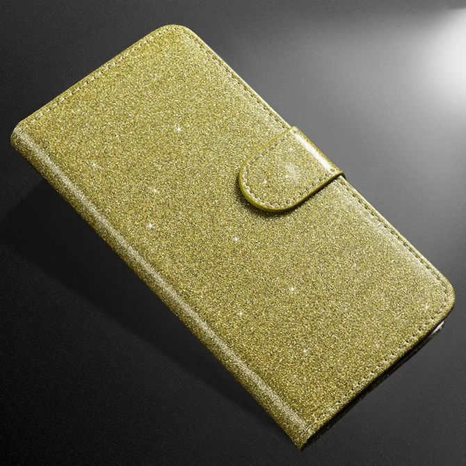 Golden Для Xiao mi Red mi Note 8 Pro модный, с украшениями в виде бриллиантов Блестящий PU кожаный чехол-книжка для Red mi 5 4A 5A Note 4 4X mi A1 5X чехол - Цвет: Golden