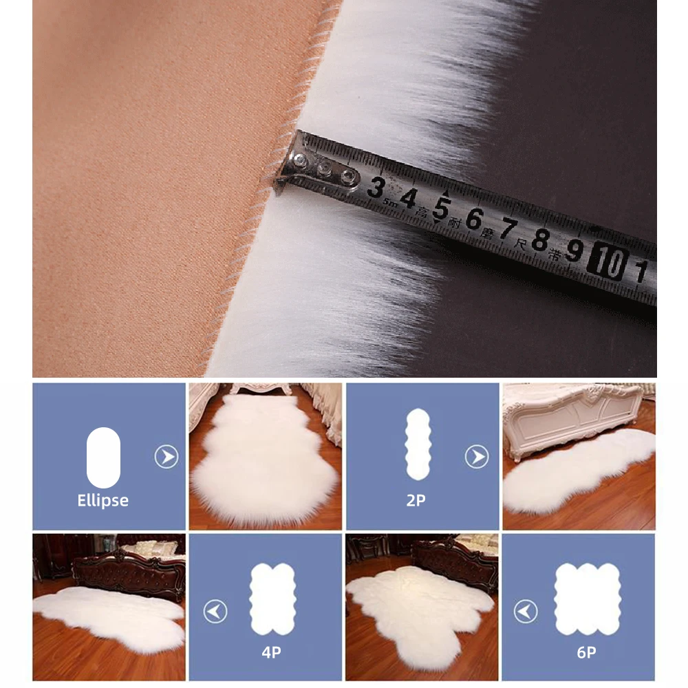Мягкий ковер из овчины современные шелковые меховые коврики для помещения декор