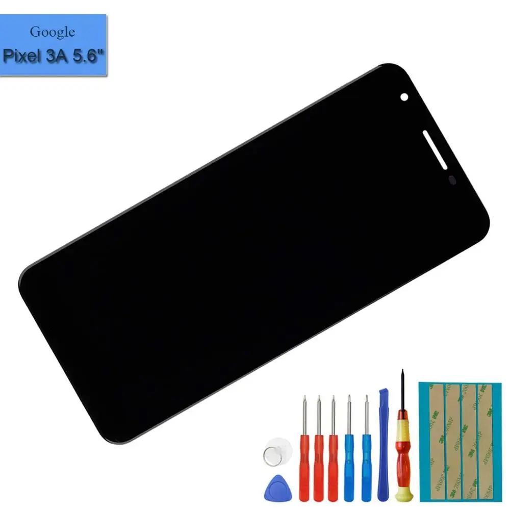black ЖК-экран совместим с Google Pixel 3A 5," Amoled сенсорный экран в сборе дигитайзер сменные детали для ЖК-экрана+ инструментов - Цвет: black