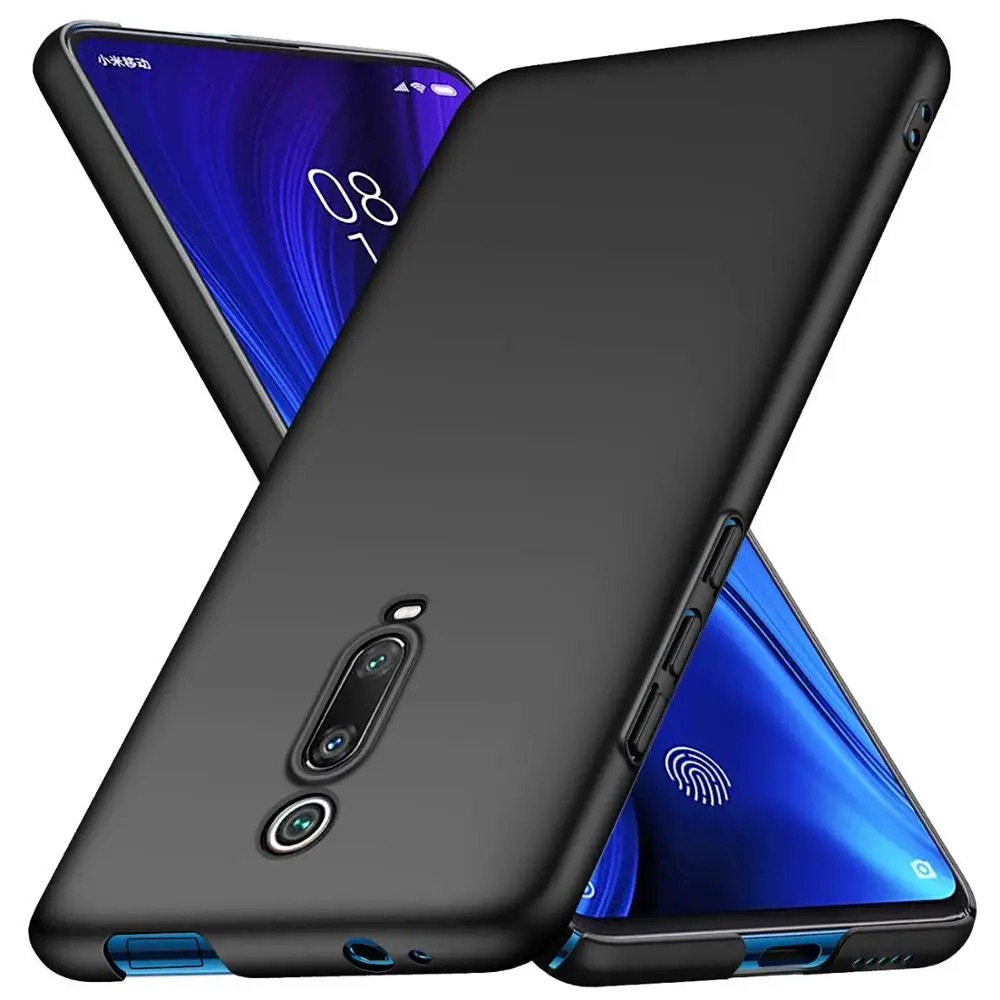 Черный Магнитный автомобильный чехол-держатель для Xiaomi Redmi K20 Pro, жесткий чехол из поликарбоната для Xiaomi Redmi K20, Ультратонкий дышащий чехол с эффектом потертости - Цвет: Черный