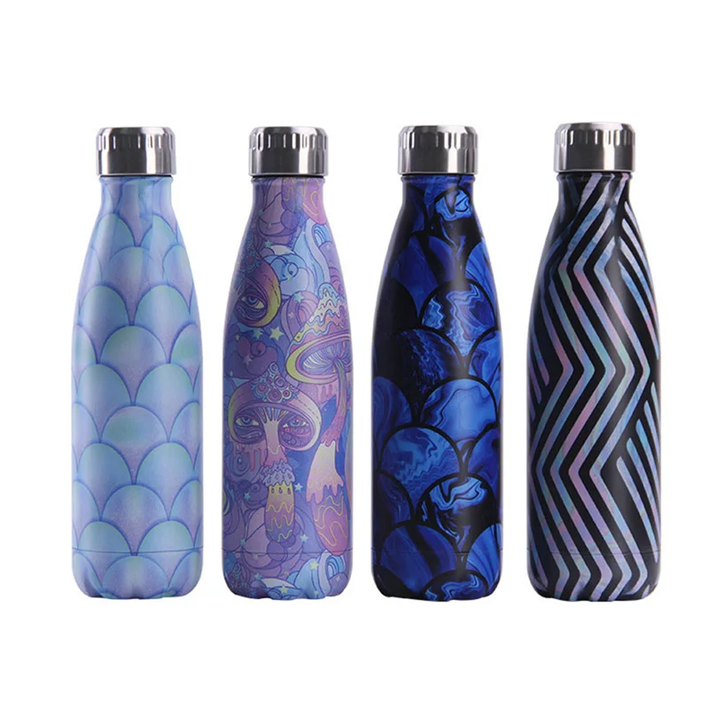 

Fish Scale Water Bottle Creative Jellyfish Thermos High Quality Insulated Cold Cup Beer Coffee Mug Gym Hiking Protein Shaker