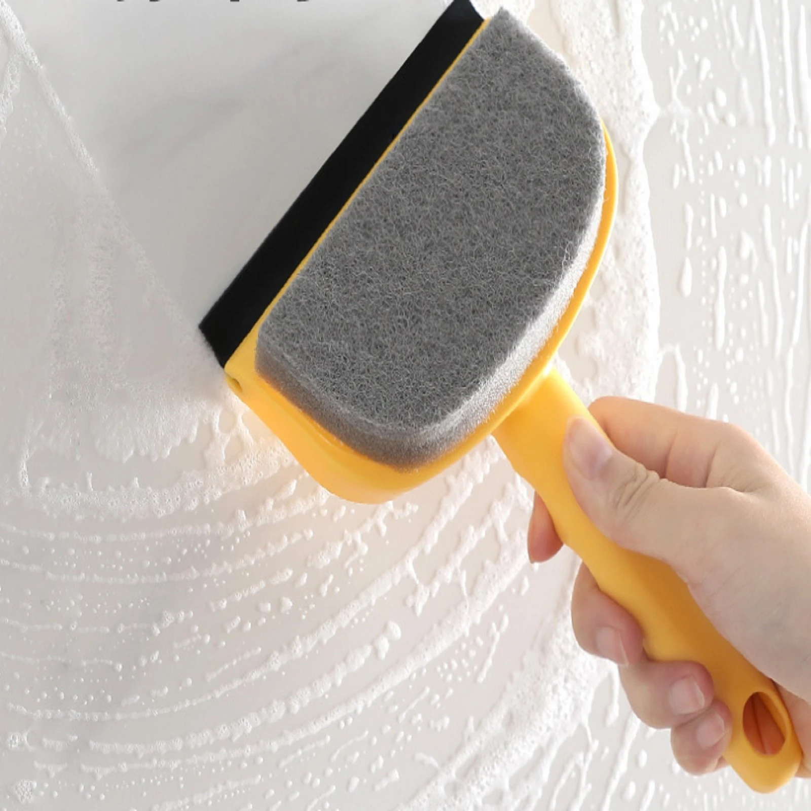 Double Sided Sponge Bathroom Glass Brush Bathtub Wash Basin Wiper