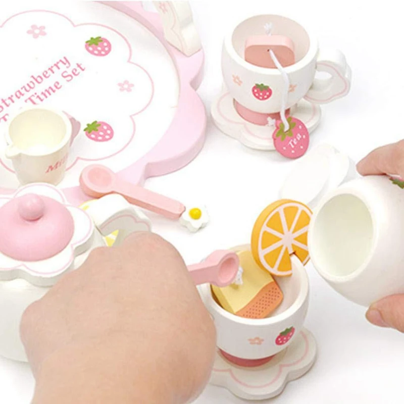 pink tea set toy