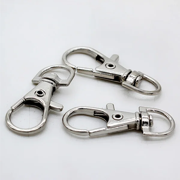 Nickel 10p 36mm Gold Silver Key Ring Bag Key Fob Ring Keyring Swivel Trigger Clip Lobster Clasp Hook for Keychain Making lanyard Buckle - Цвет: Nickel