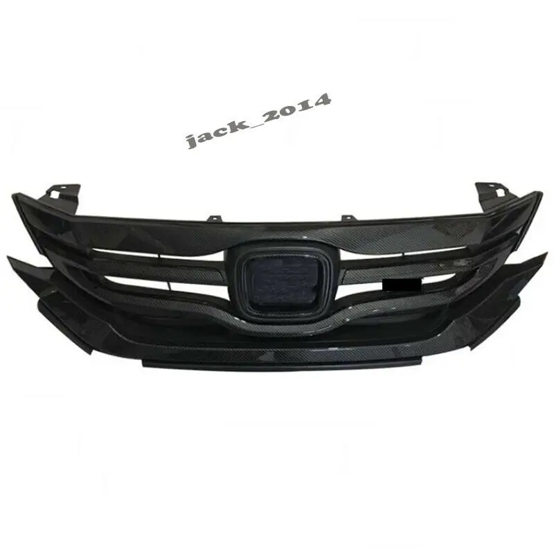 Подходит для 2013 14 9th Gen Honda Accord Sedan Передняя решетка решетки из углеродного волокна