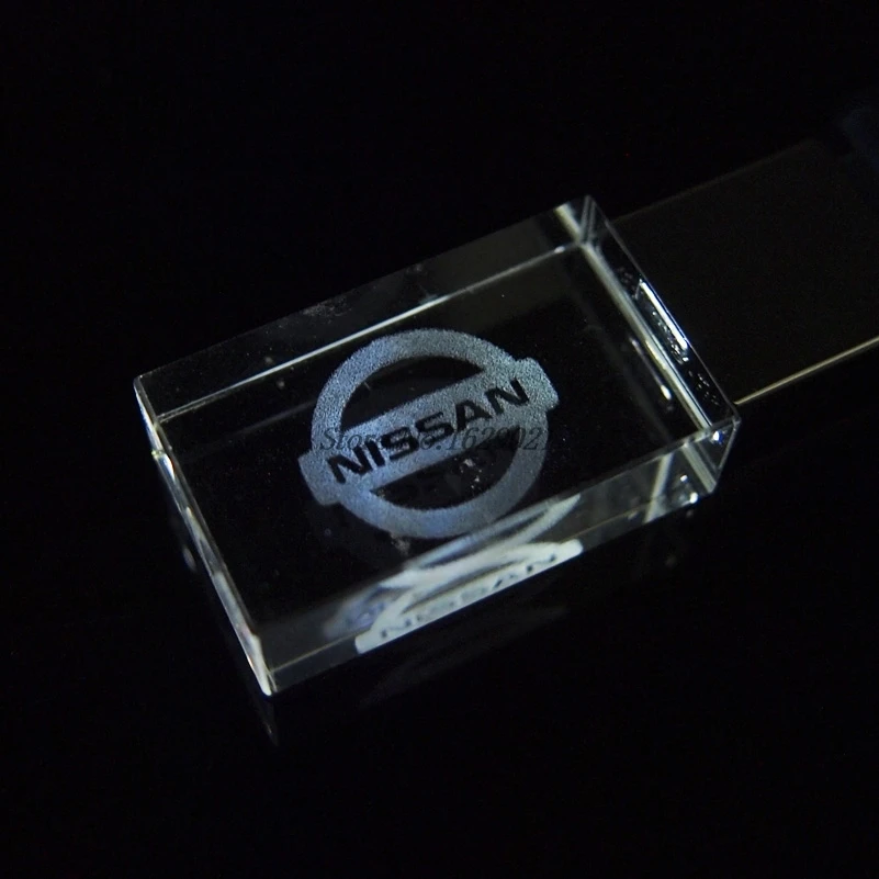 Горячая Распродажа кристалл Автомобильные брелки с логотипом для OPEL & NISSAN USB флэш