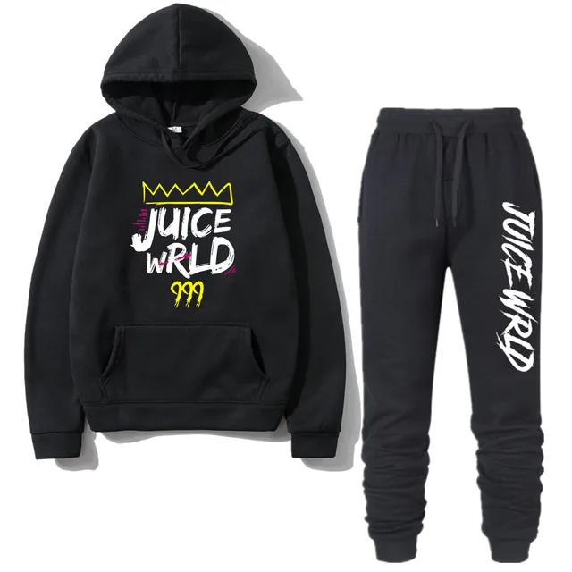 Tracksuit Men Rapper Juice Wrld Hooded Sweatshirt pants 2