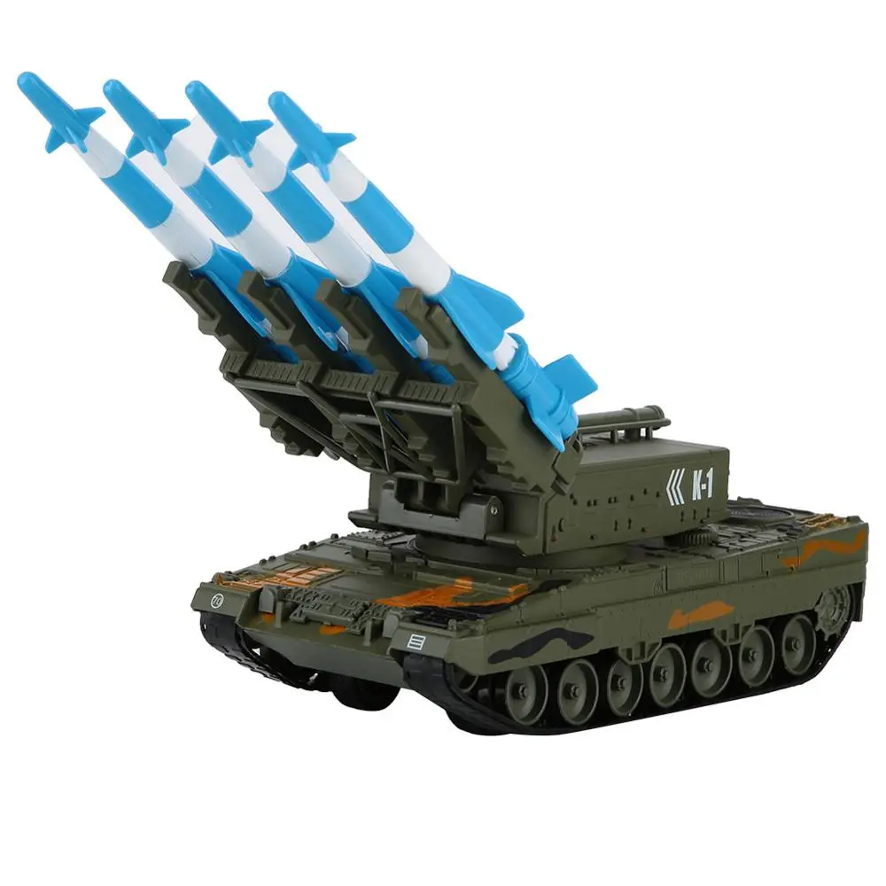 1:40 сплав детский военный автомобиль игрушка металлический Танк управляемый Военный танк машина с ракетной установкой модель Замечательный подарок для детей