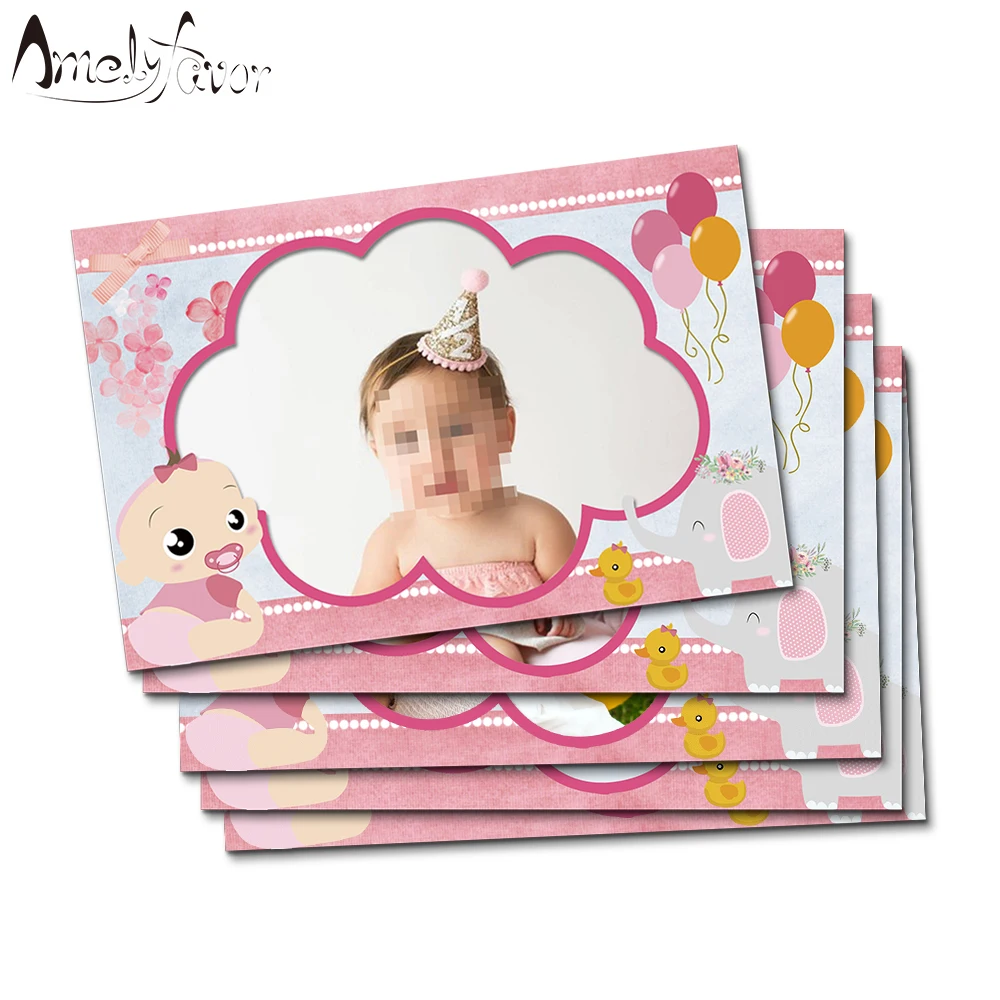 Girl Baby Shower Party Wall Decorations Paper Photo Frame Girls Event Birthday House Moving Supplies 5PCS | Дом и сад