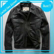 Дизайнерская мужская куртка из натуральной кожи в стиле backham, ветровка, Высококачественная брендовая винтажная Толстая мотоциклетная куртка из воловьей кожи