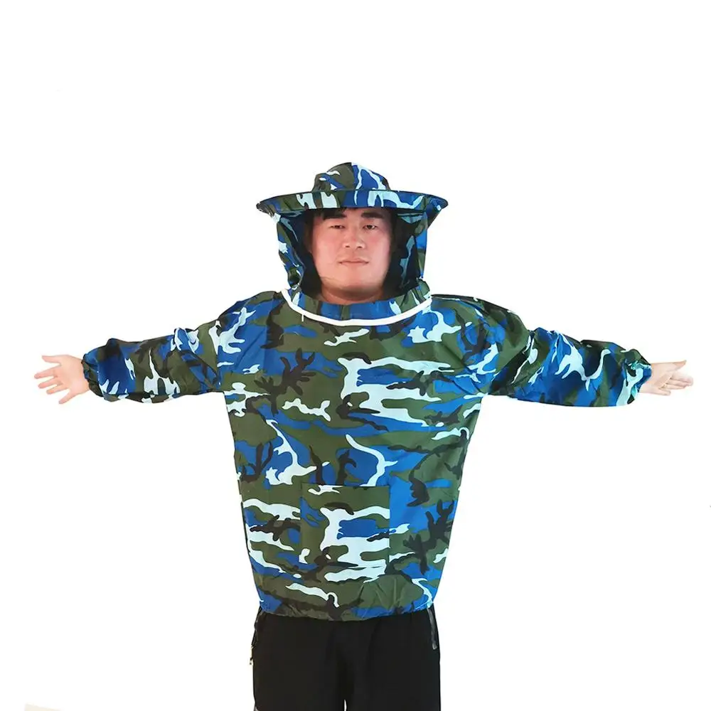 Blue camouflage 1 шт пчеловод пчеловодство защитное оборудование с капюшоном вуаль Apiarist Садоводство принадлежности камуфляж цвет высота 150-180 см - Цвет: Blue camouflage