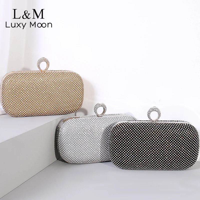 

Diamond Clutch Bag For Women Exquisite Crystal Wedding Evening Bag Party Dinner Chain Luxury Designer Handbag Small Purse X500H