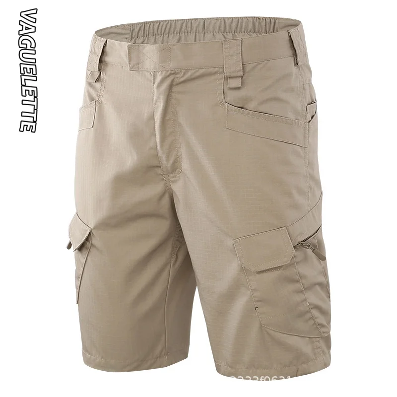 Light Khaki Vaguelette военные тактические Короткие брюки повседневные карго уличные шорты походные альпинистские мужские шорты хлопок с карманами - Цвет: Light Khaki