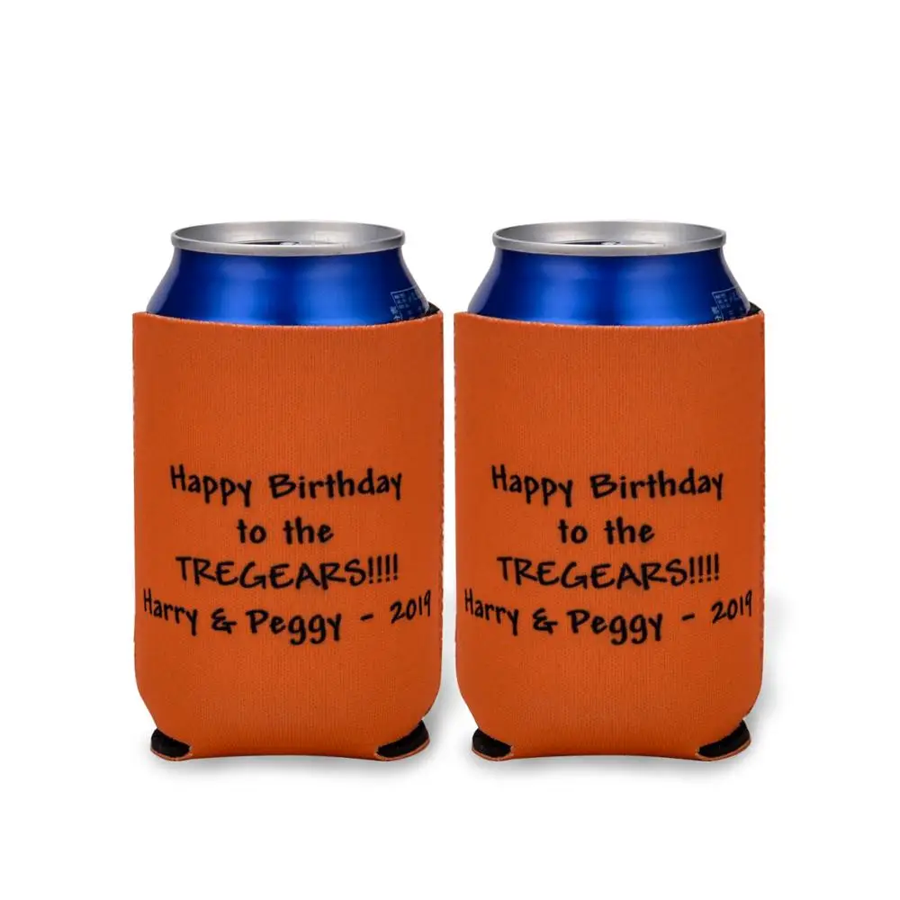 Прочный Пенопласт или складной неопреновый Koozie на заказ, полноцветный охладитель, вечерние, одноцветные или полноцветные