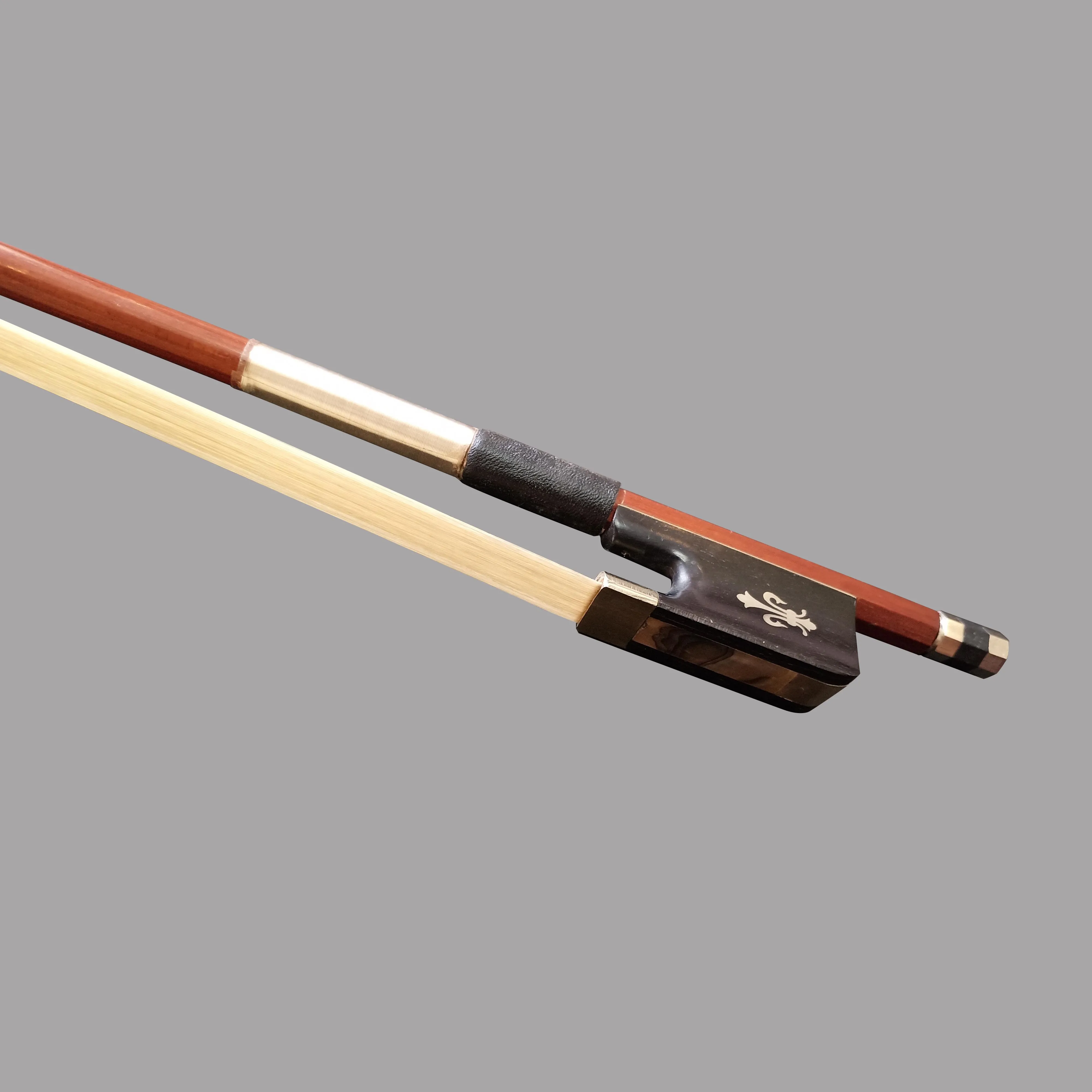 brazilwood cello bow round stick ebony frog flower carved cello parts accessaries 4/4 3/4 1/2 1/4 1/8