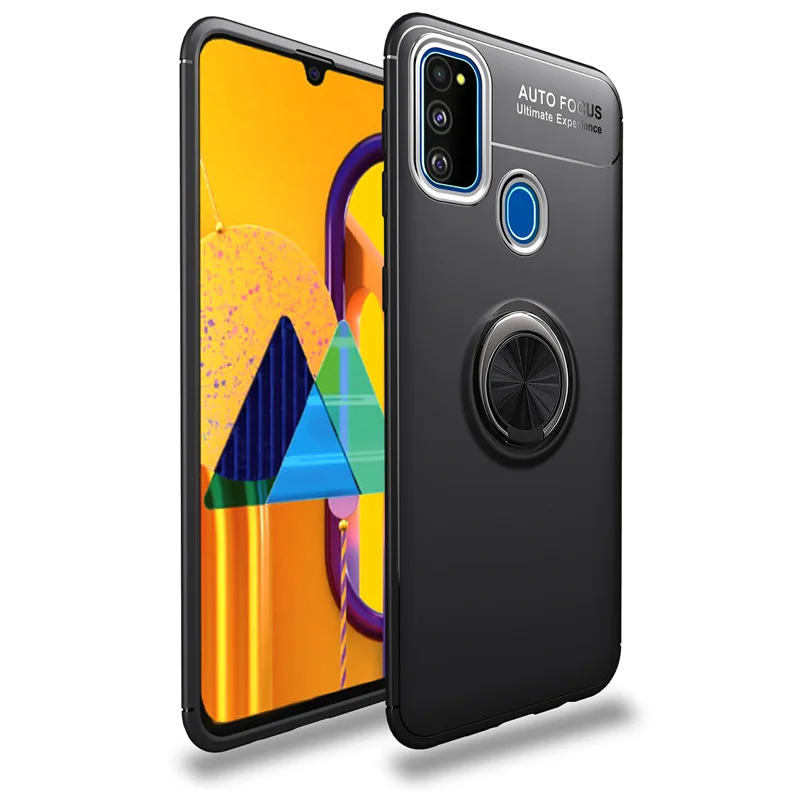 Мягкий силиконовый чехол для телефона samsung galaxy M30S, задняя крышка, металлическое кольцо на палец, защитный противоударный чехол для galaxy M30S
