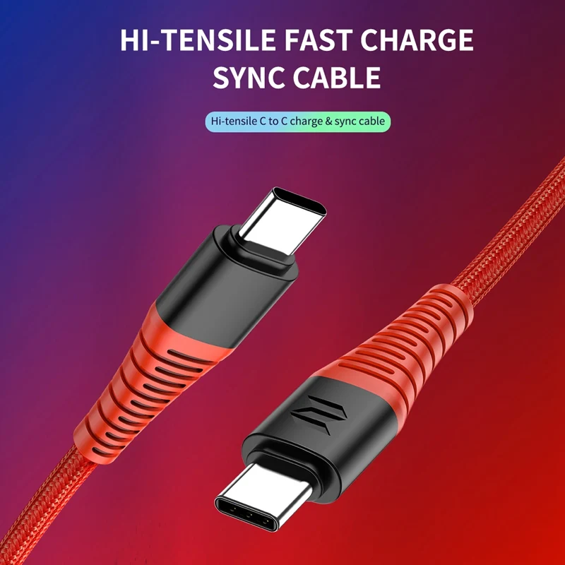 Кабель Rock type C To type C быстрое зарядное устройство PD QC 3,0 Быстрая зарядка USB C type-C кабель для Xiaomi samsung huawei адаптер провод шнур