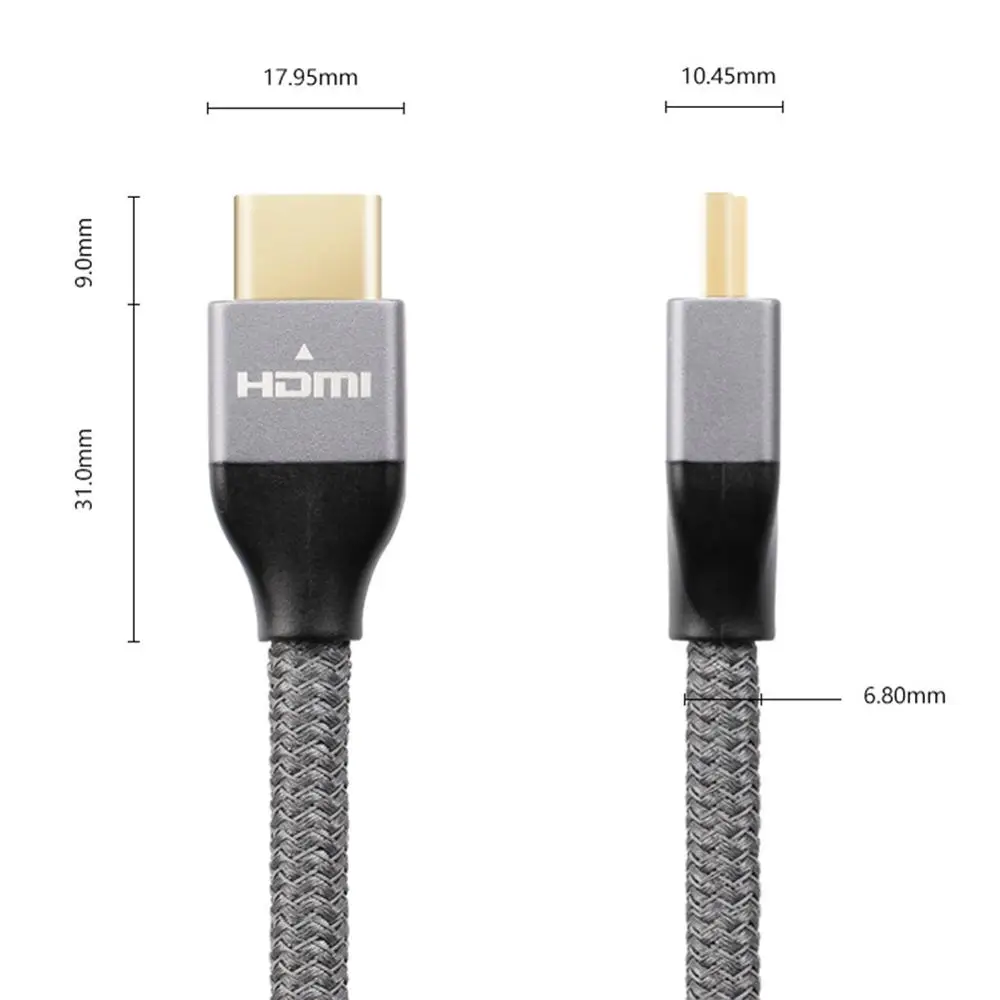 Кабель HDMI 2,1 Ultra High speed 48 Гбит/с Поддержка 8 k@ 60 Гц, 4 k@ 120 Гц, Dynamic HDR, Dolby Vision, HDCP 2,2, 4:4:4 HDR, eARC