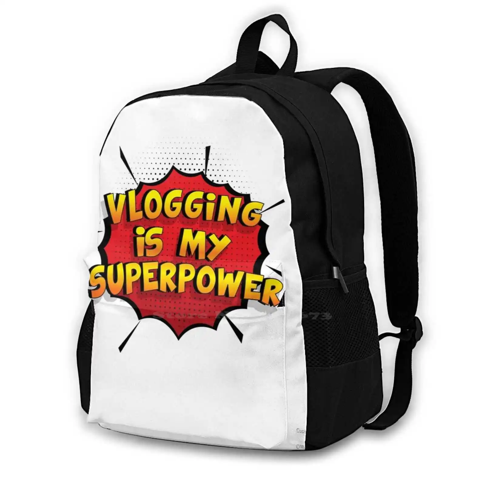 

Vlogging Is My Superpower Funny Design Vlogging Gift Fashion Bags Backpacks Vlogging Youtube David Dobrik Vlogger Vlog