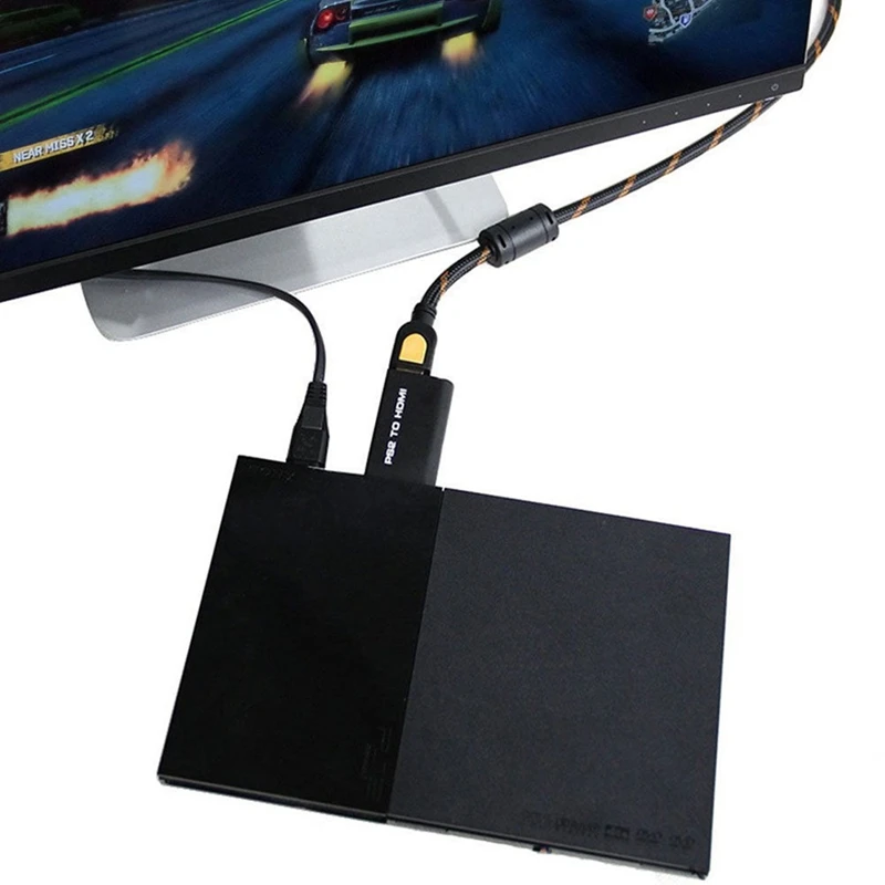 AAAE Top-PS2 в HDMI видео конвертер AV адаптер с 3,5 мм аудио выход для HDTV монитора