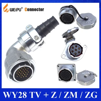 

Original WEIPU Connector WY28 TV + Z ZM ZG 2 3 4 7 8 9 10 12 16 17 20 24 26 Pin TV Male Angled Sleeve Cable Plug Female Socket