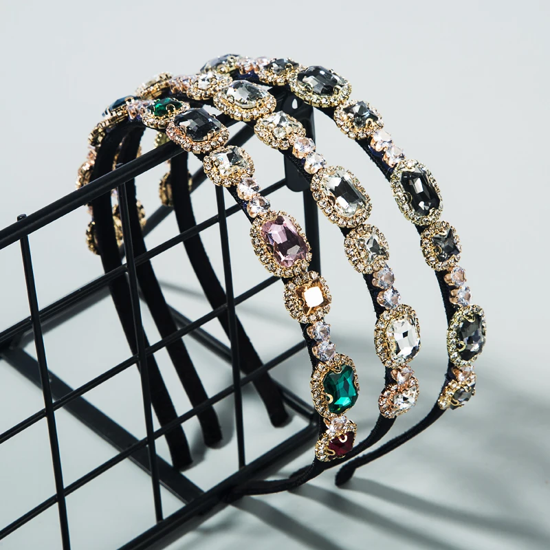 Новое поступление 2020 Женская повязка на голову с кристаллами в стиле барокко