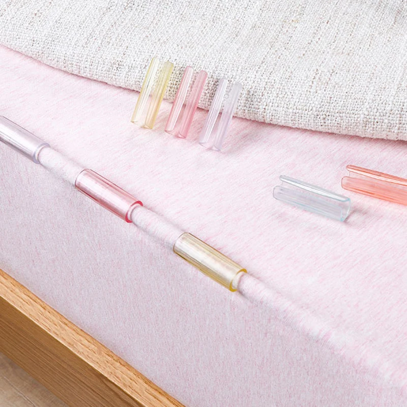 12pcs Multi-Function Slip-Resistant Transparent Sheet Clip Mattress Anti-Slip Holder Buckle Seamless Clip Food Bag Sealing Clip