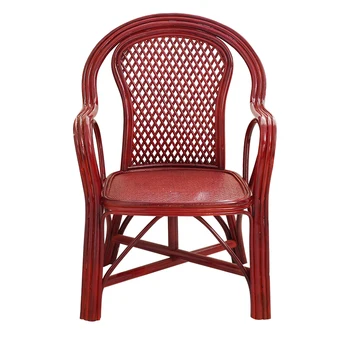 

Real rattan chair leisure rattan chair office chair back chair tea chair outdoor balcony rattan rattan chair three-piece single