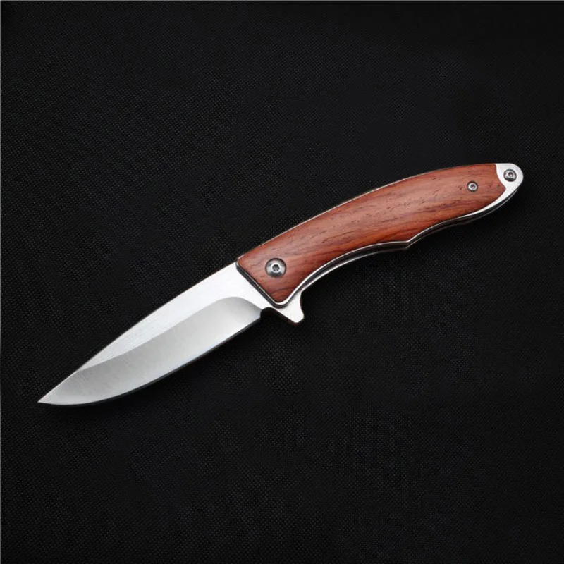 wood Handle MK карманный складной нож шарикоподшипник 9cr18mov лезвие G10 деревянная ручка туристические охотничьи ножи выживания Открытый тактический EDC инструменты - Цвет: wood Handle