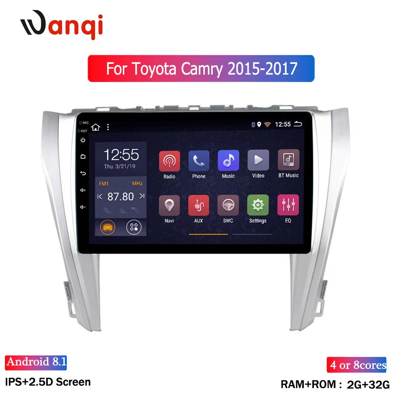 8 ядерный Автомобильный GPS навигатор 10 дюймов 2 + 32 ГБ для Toyota Camry 2015 2016 2017